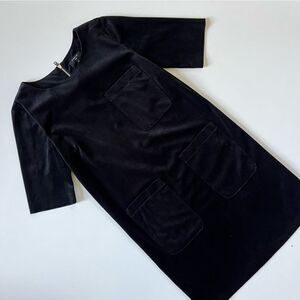 FRNCH Paris Velvet Black Dress XS